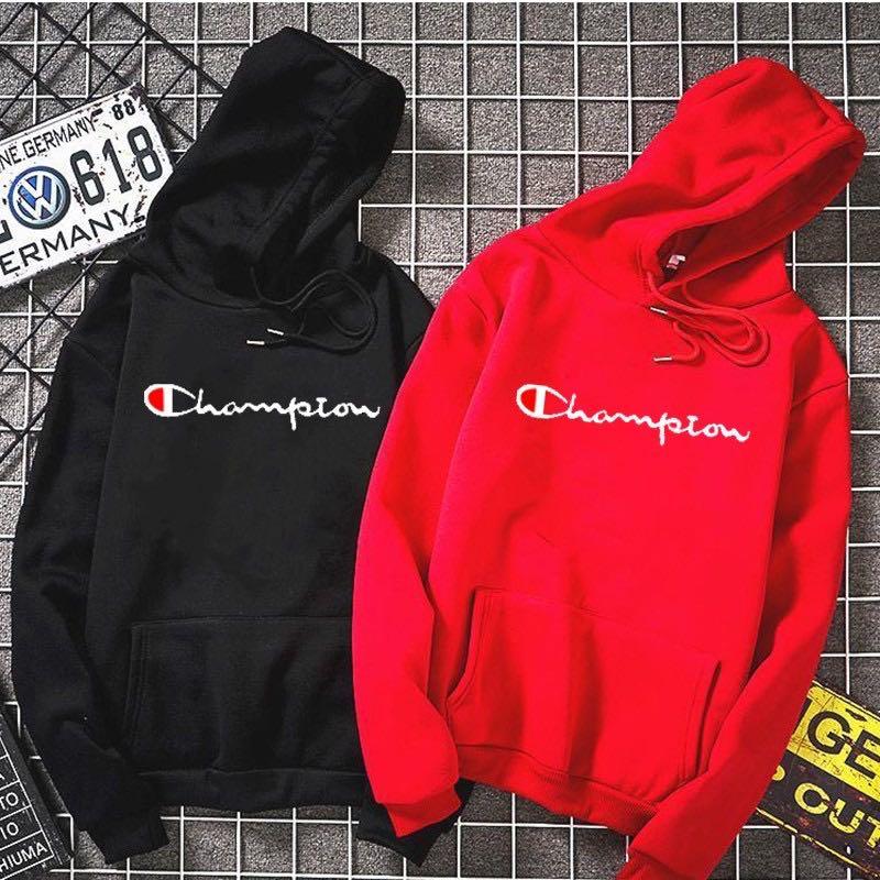 CHAMPION HOODIE LONG SLEEVE PULLOVER HOOD SHIRT TOP POCKET