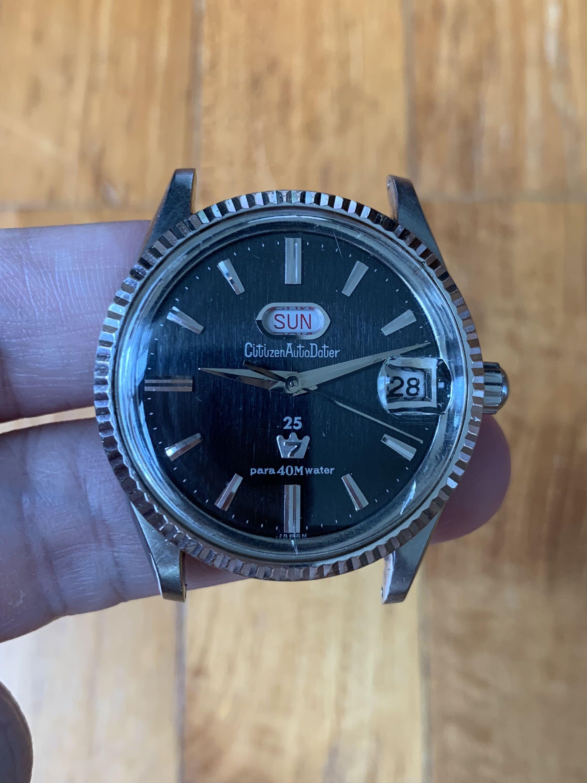 Citizen Auto Dater Day Date Jumbo Black Dial