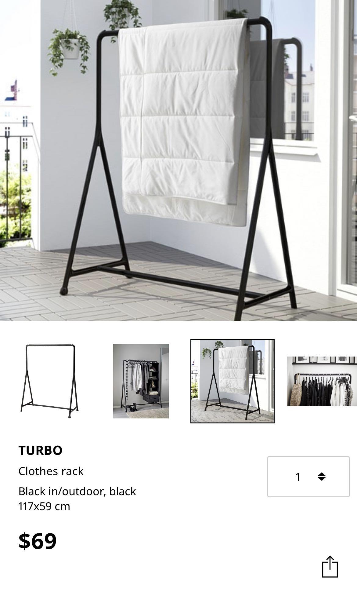 Clothes Rack (Turbo), Furniture & Home Living, Furniture, Shelves ...