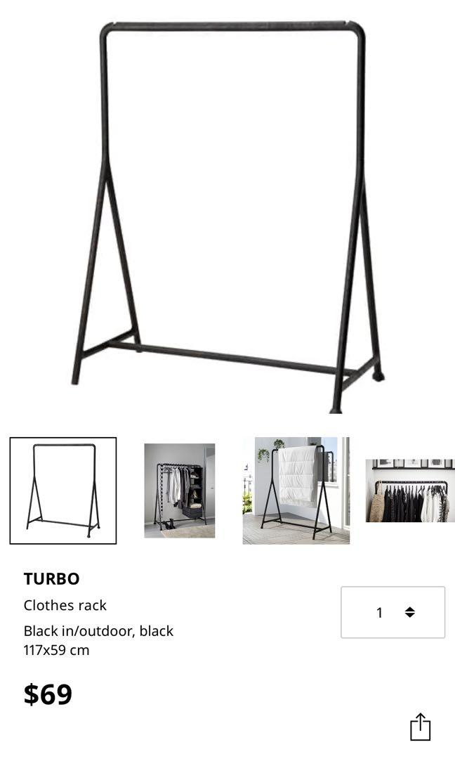 Clothes Rack (Turbo), Furniture & Home Living, Furniture, Shelves ...