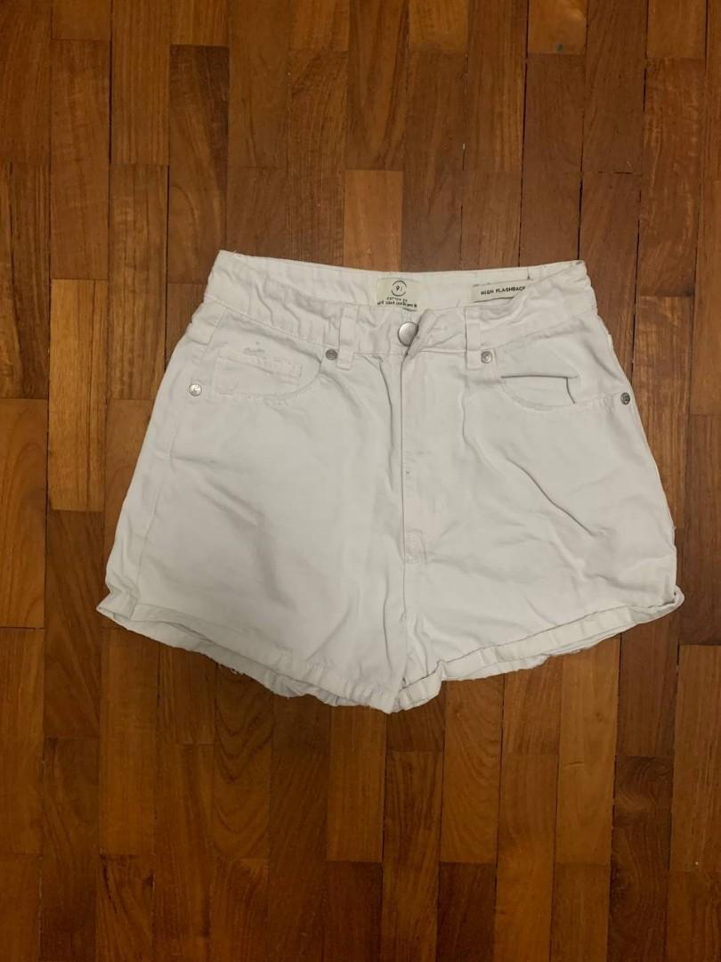 COTTONON WHITE DENIM SHORT SHORTS
