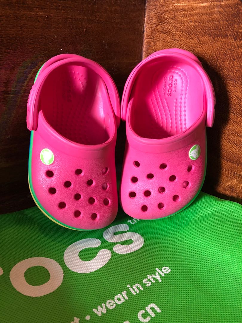 CROCS RAINBOW C5, Babies & Kids, Babies & Kids Fashion on Carousell