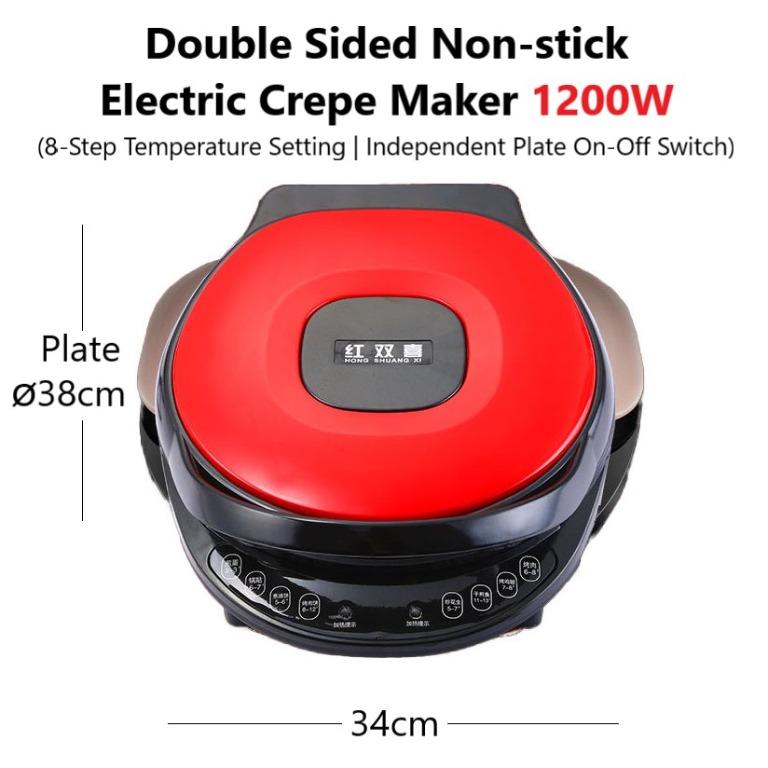 Double Sided Non-stick Pancake Maker Electric Crepe Maker Griddle Hot Plate  Griddle Pan Baking Pan