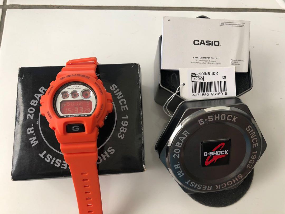 G Shock DW6900NB - custom full original, Fesyen Pria, Jam Tangan di  Carousell