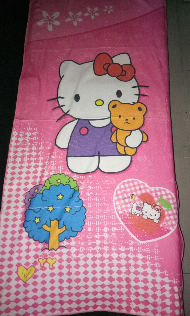 Hello Kitty Bath towel, Babies & Kids, Bathing & Changing, Bathtub