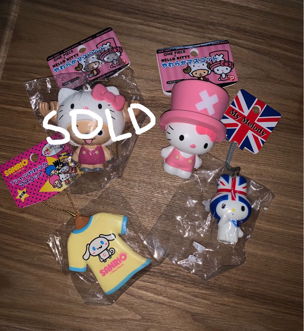 Hello Kitty X Chopper + Cinnamonroll + MyMelody Squishies, Hobbies