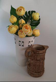 Hillstonia Vintage English
Stoneware Pottery Planter/Tree Trunk Bowl/Log Pot/Jug/ Vase