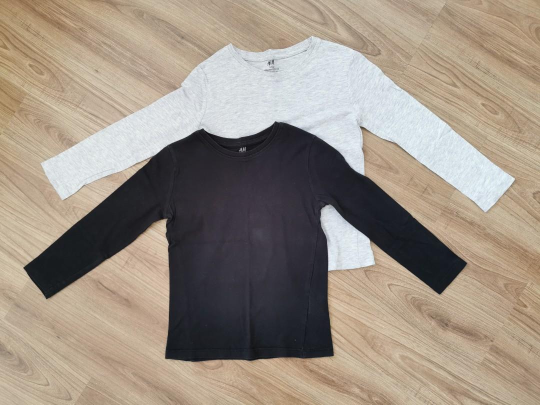 H M Basic Organic Cotton Long Sleeve T shirts Set of 2 Babies