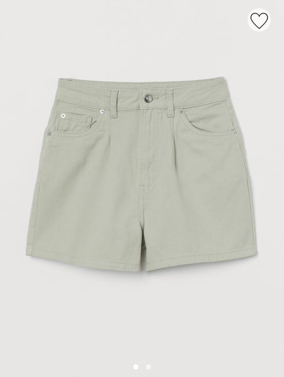 h\u0026m high waisted twill shorts, Women's 