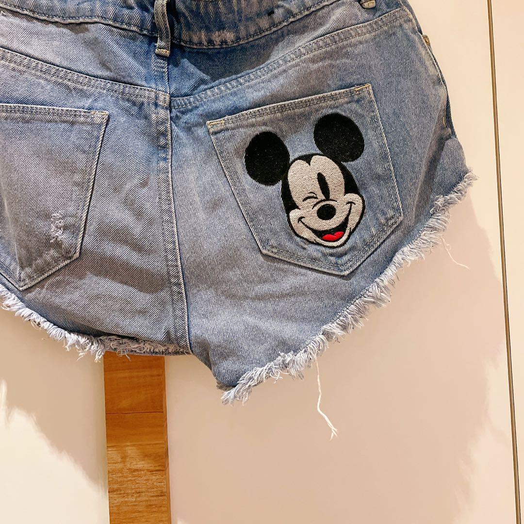 H M Mickey jeans shorts Women s Fashion Bottoms Jeans