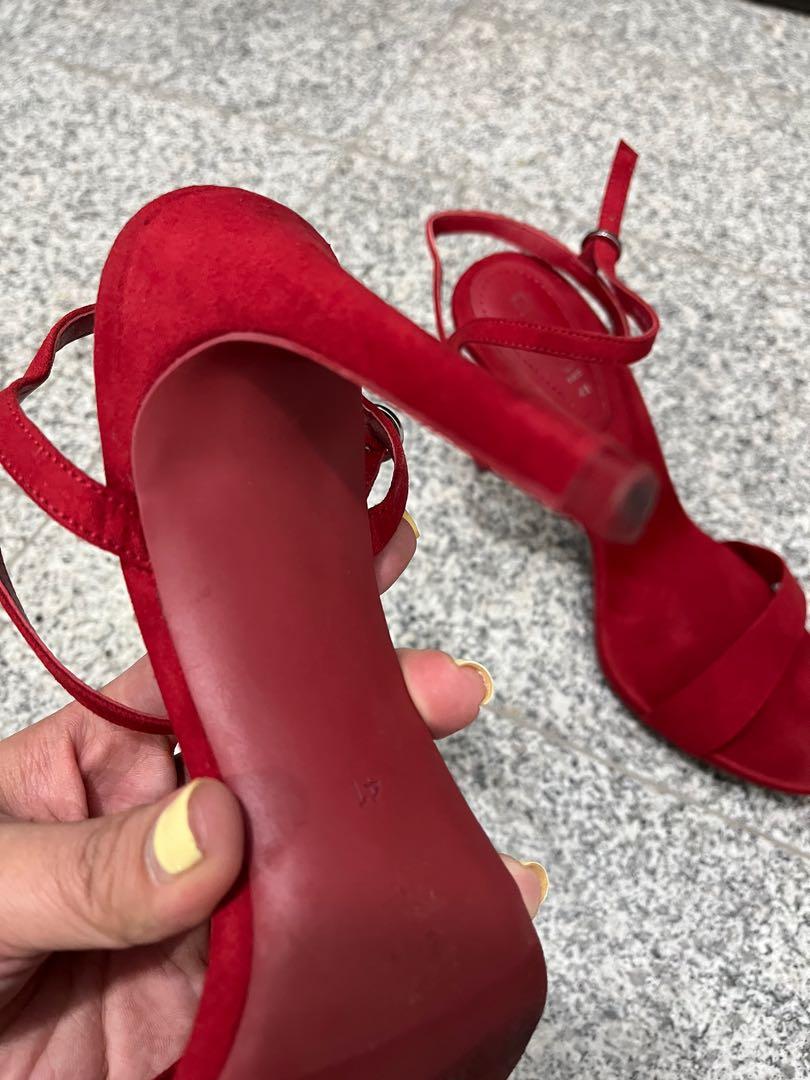 Red best sale heels h&m