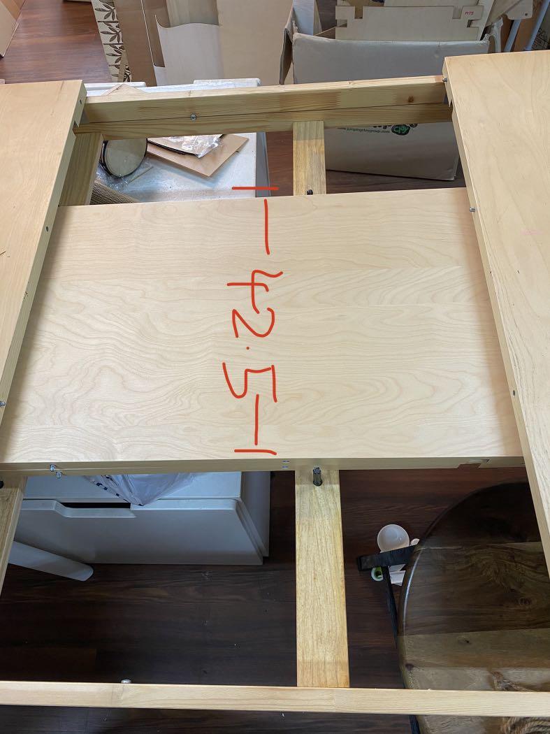 IKEA Large birch extendable table for or meeting room table