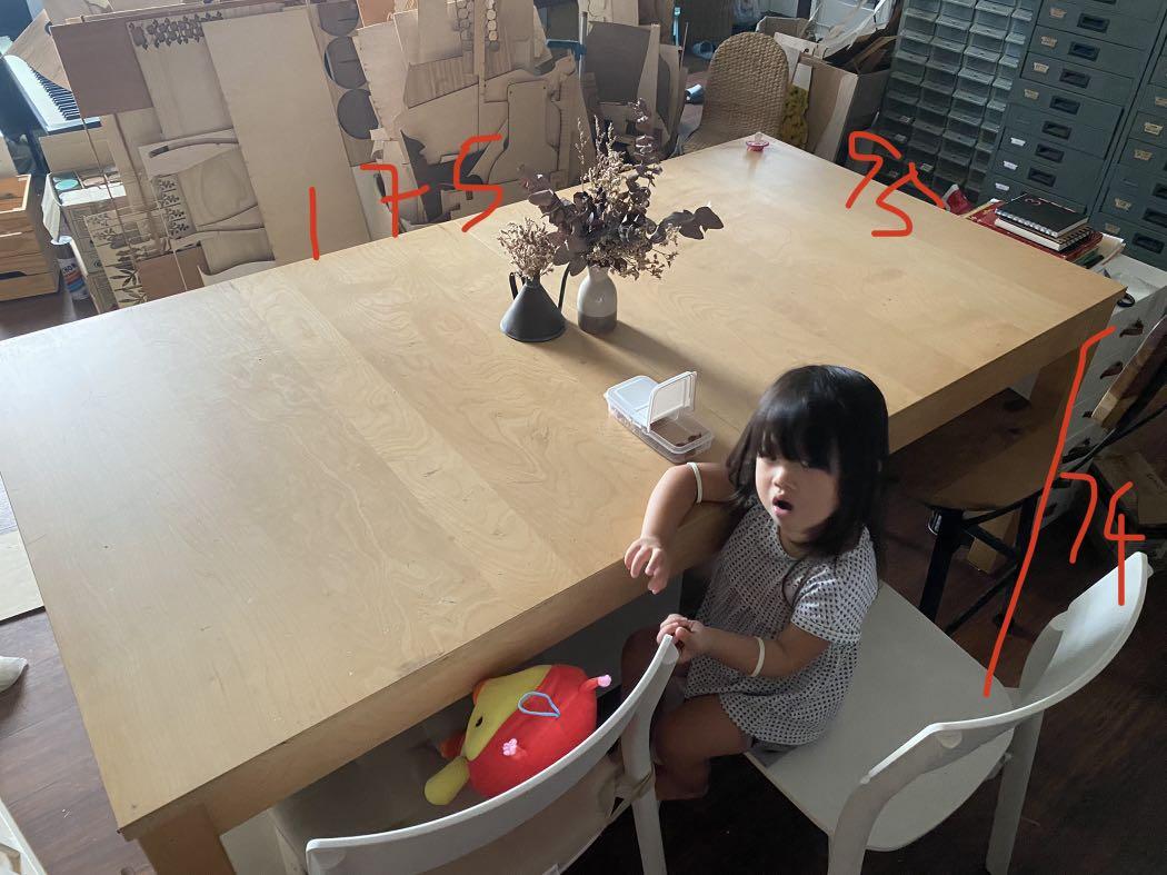 IKEA Large birch extendable table for or meeting room table