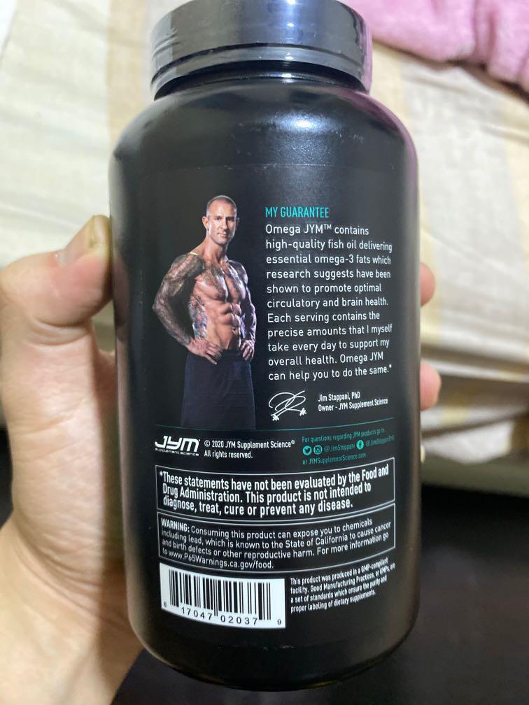 Jym omega fish oil, Health & Nutrition, Health Supplements, Vitamins