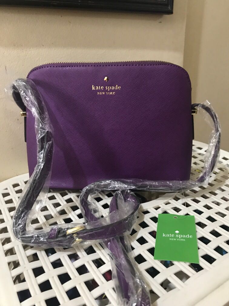 kate spade dark purple purse