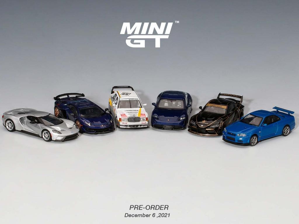Listed in Marketplace and 16 other groups Mini GT Nissan Skyline R34  Lamborghini Aventador SVJ Porsche Taycan Ford GT GR Supra Mercedes Inno64  Tarmac Works Tomica Tiny, Hobbies & Toys, Toys &