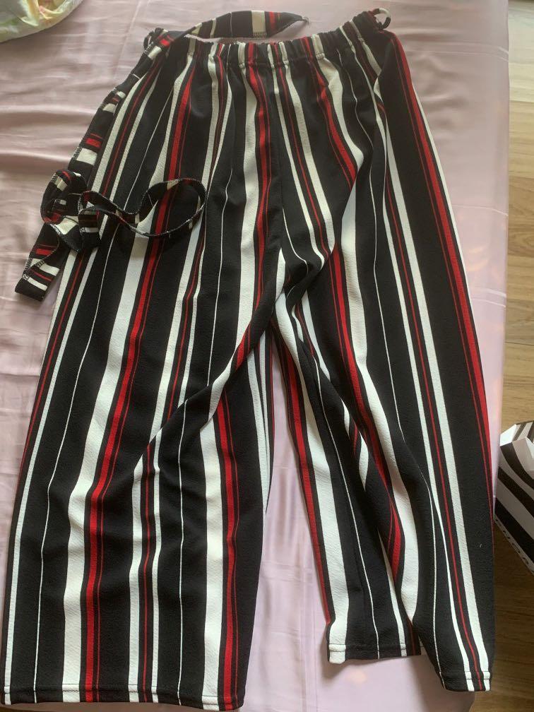 flowy striped pants