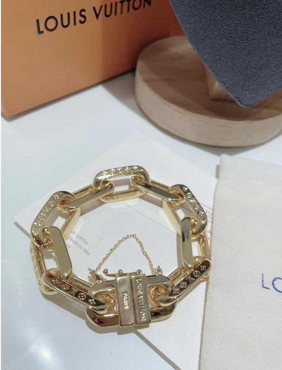 Louis Vuitton Chain Links Bracelet, Gold, M (Stock Confirmation Required)