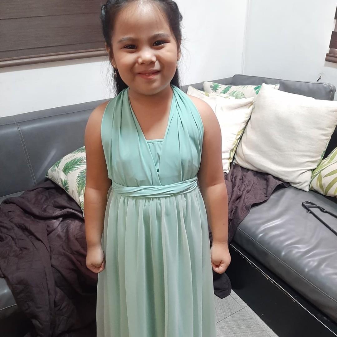 Mint green sage Infinity dress Babies Kids Babies Kids