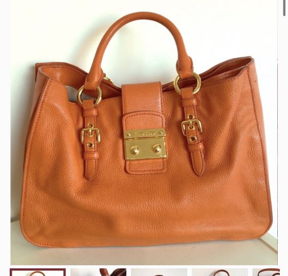 Miu miu orange bag sales