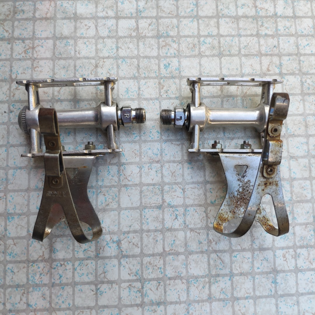 Pedali Strada MKS Pedali MKS Sylvanan Road Next - Giapponesi Per Bici Vintage Con Gabbie Pedali L'Eroica Compatibili