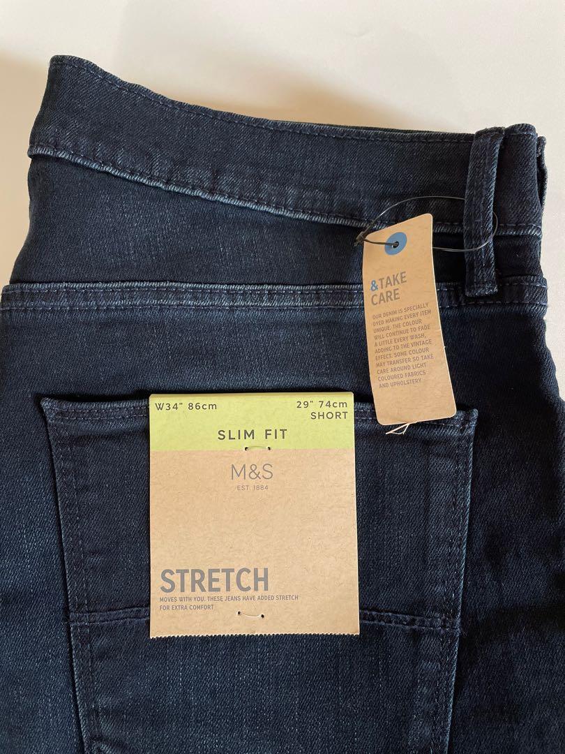 M\u0026S SLIM FIT STRETCH JEANS, Fesyen Pria 