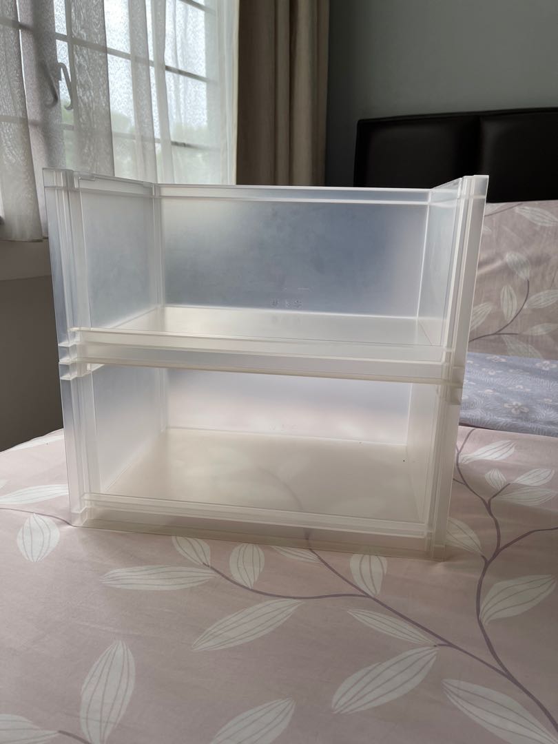 Muji Polypropylene Storage Rack, Medium box shelf shelves, Furniture