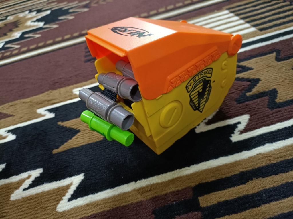 Nerf Vulcan (Category: Action & Battle Toys) located in Singapore. Submitted by primemaster07 (Listing ID 1129872621, Image 9). Description: Nerf Vulcan Been stored and not frequently used but still works wonders! Every stock part and component is included, ammo can, dart belt, tripod, carry handle and the main blaster Payment Terms: Cash (Self Collect) Bank Transfer Shipping: Self-collect @ Woodlands By post is an additional cost. On received pa