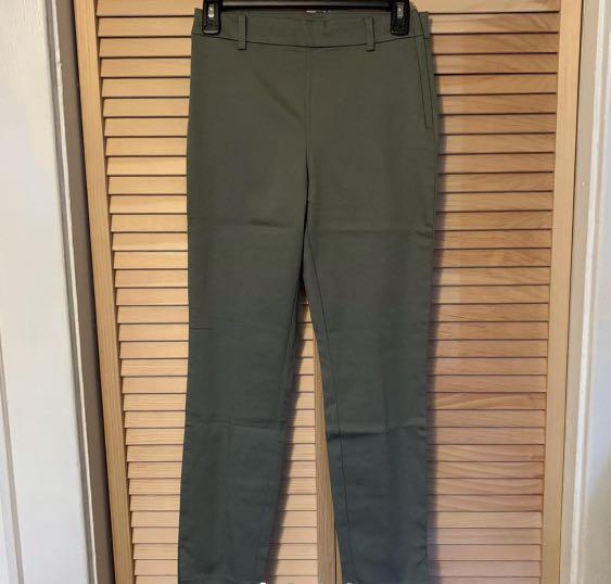 H\u0026M work pant olive trousers slim fit 