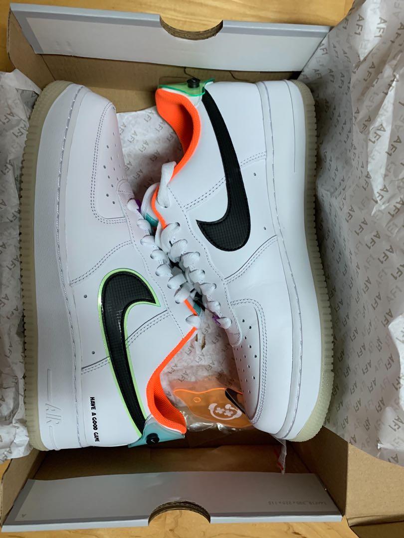 NIKE Air Force 1 07 LE 男休閒鞋電競主題AF1拼貼白DO2333-101, 運動休閒, 運動鞋在旋轉拍賣