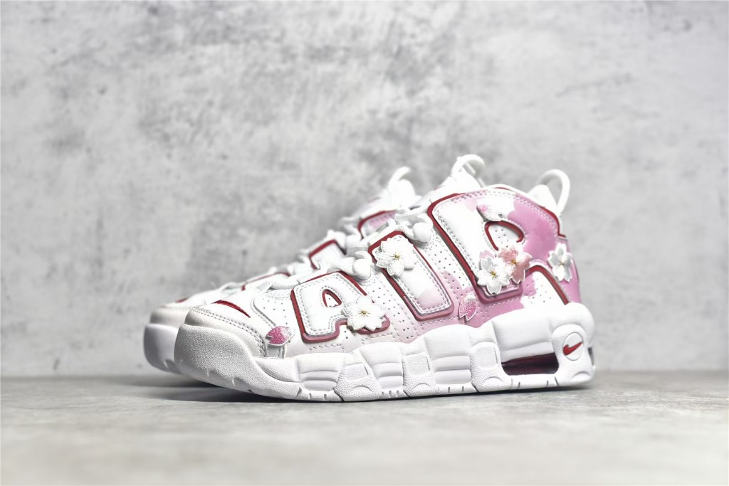 Nike Sneaker Nike Air Uptempo White And Pink Nike Air More Uptempo