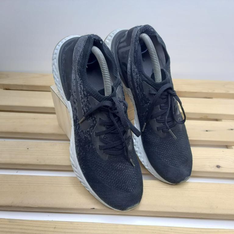 Nike Epic React Flyknit Black Dark Grey size 43 Fesyen Pria