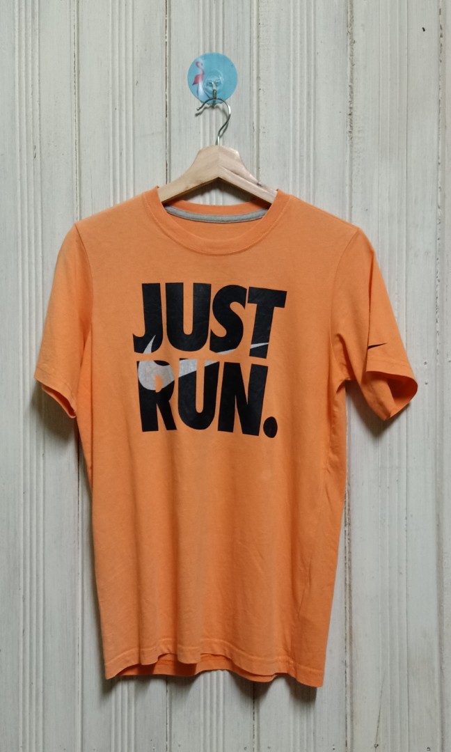 Nike Just Run T-shirt, Fashion, Tops & Sets, Tshirts Polo Shirts on Carousell