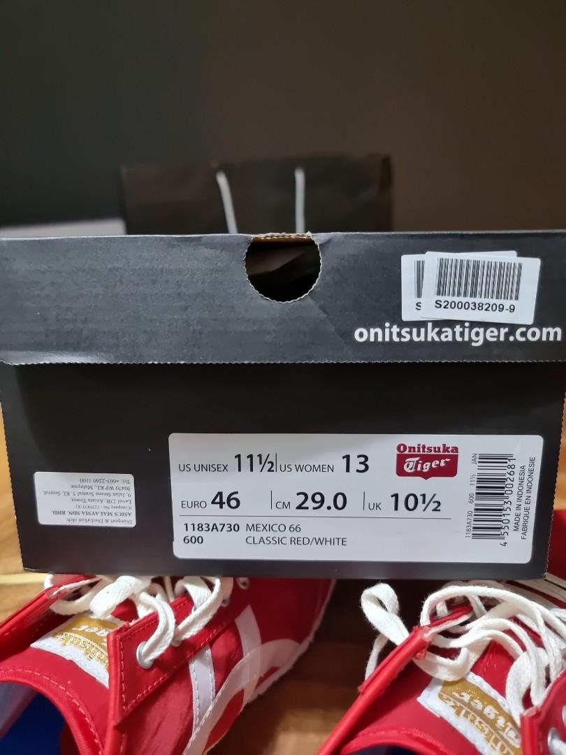 Onitsuka tiger mexico 66 cheap 1183a223 classic red/white 600