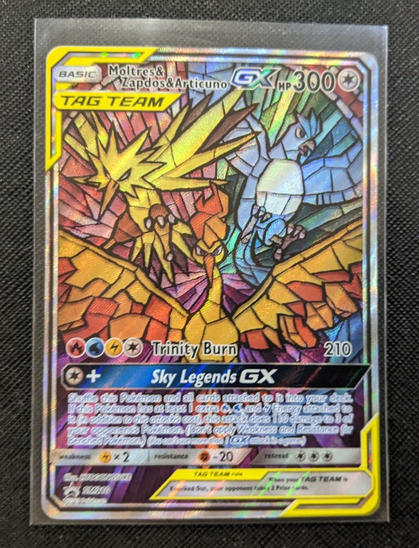 Moltres & Zapdos & Articuno GX (Full Art) - Hidden Fates - Pokemon