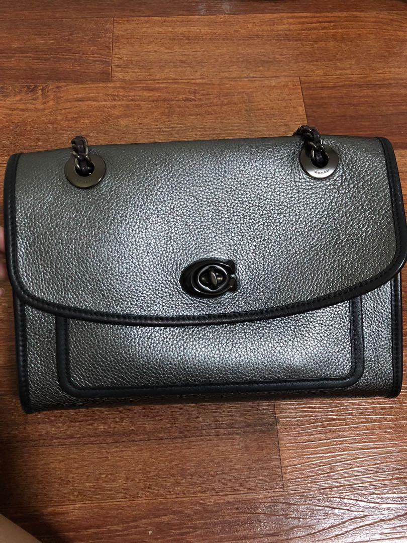 Coach parker metallic graphite sales