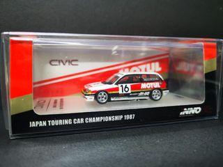[Private Garage] Inno 64  1/64 Honda Civic SI E-AT - #16 Japan Touring Car Championship 1987 - Motul