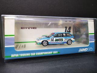 [Private Garage] Inno 64  1/64 Honda Civic Sir EF9 - #14 All Japan Touring Car Championship 1991 - Jaccs