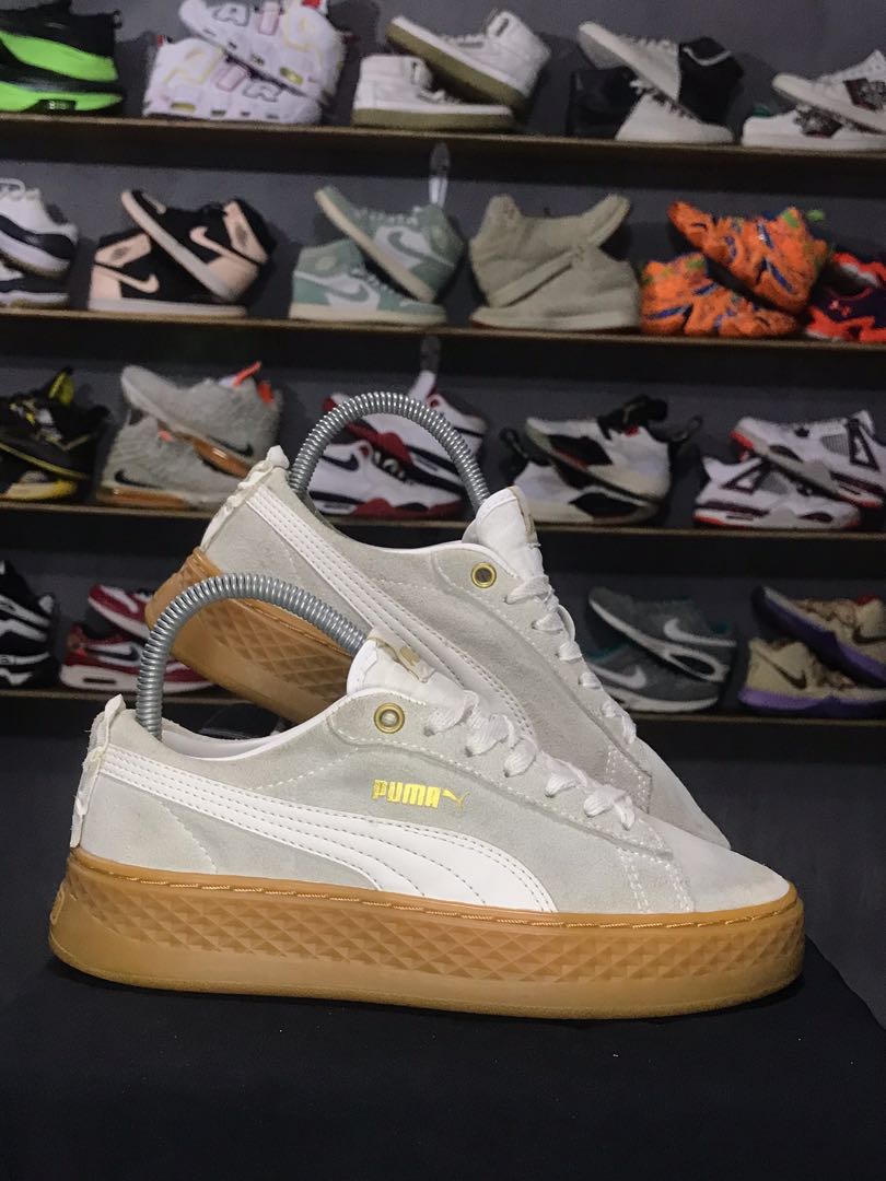 PUMA Smash Platform Frill Fesyen Wanita Sepatu di Carousell
