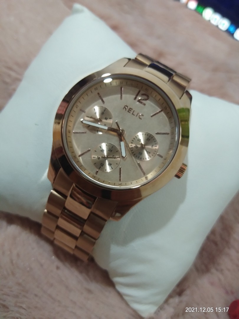 Relic watches womens rose gold clearance