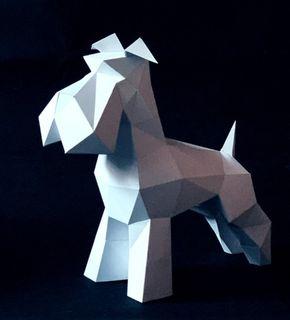Schnauzer Paper Sculpture