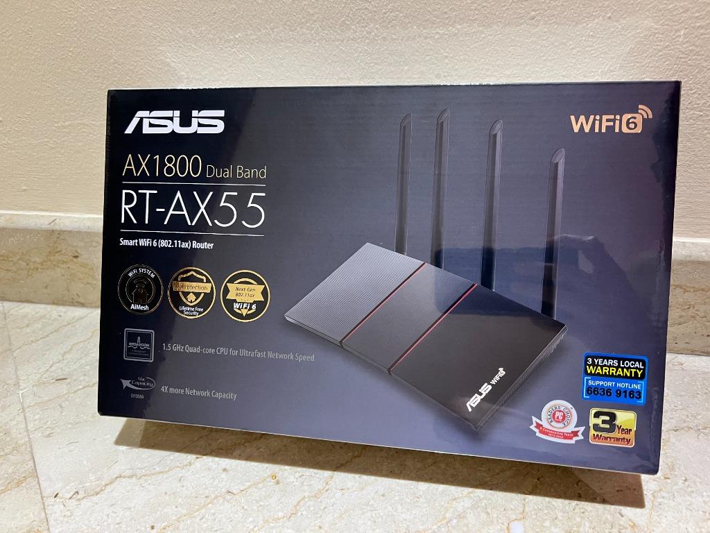 ASUS RT-AX3000 Dual Band WiFi 6 Extendable Router, Subscription-Free  Network Security & RT-AX1800S Dual Band WiFi 6 Extendable Router