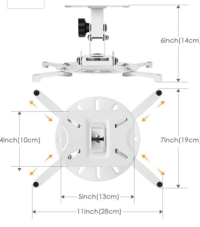 SIMBR Universal Projector Ceiling Mount Bracket Holder, TV & Home