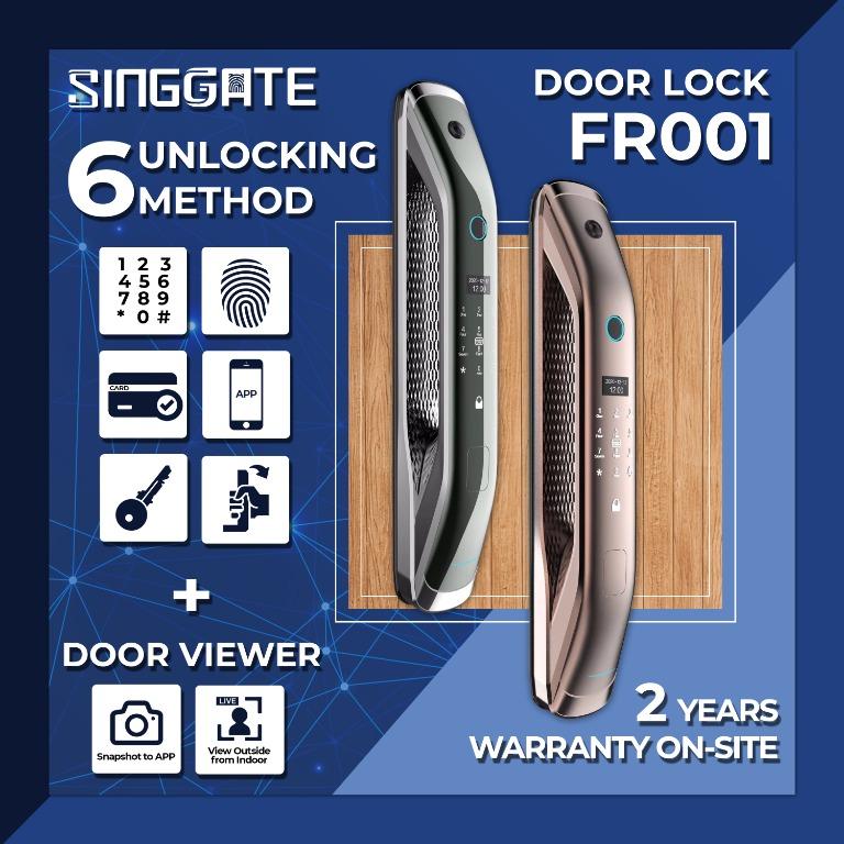 [SINGGATE] Door Viewer Digital Door Lock FR001 + FM021 Digital Gate
