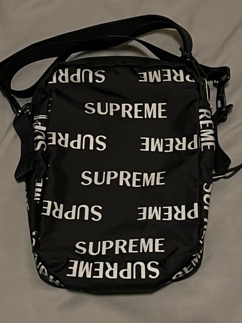 Supreme 3M Reflective Repeat Shoulder Bag Black FW16, 男裝, 袋, 腰 