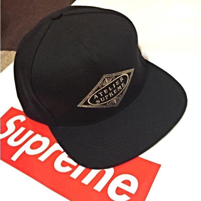 シュプリーム Champagne Corduroy 5-Panel Black - 帽子