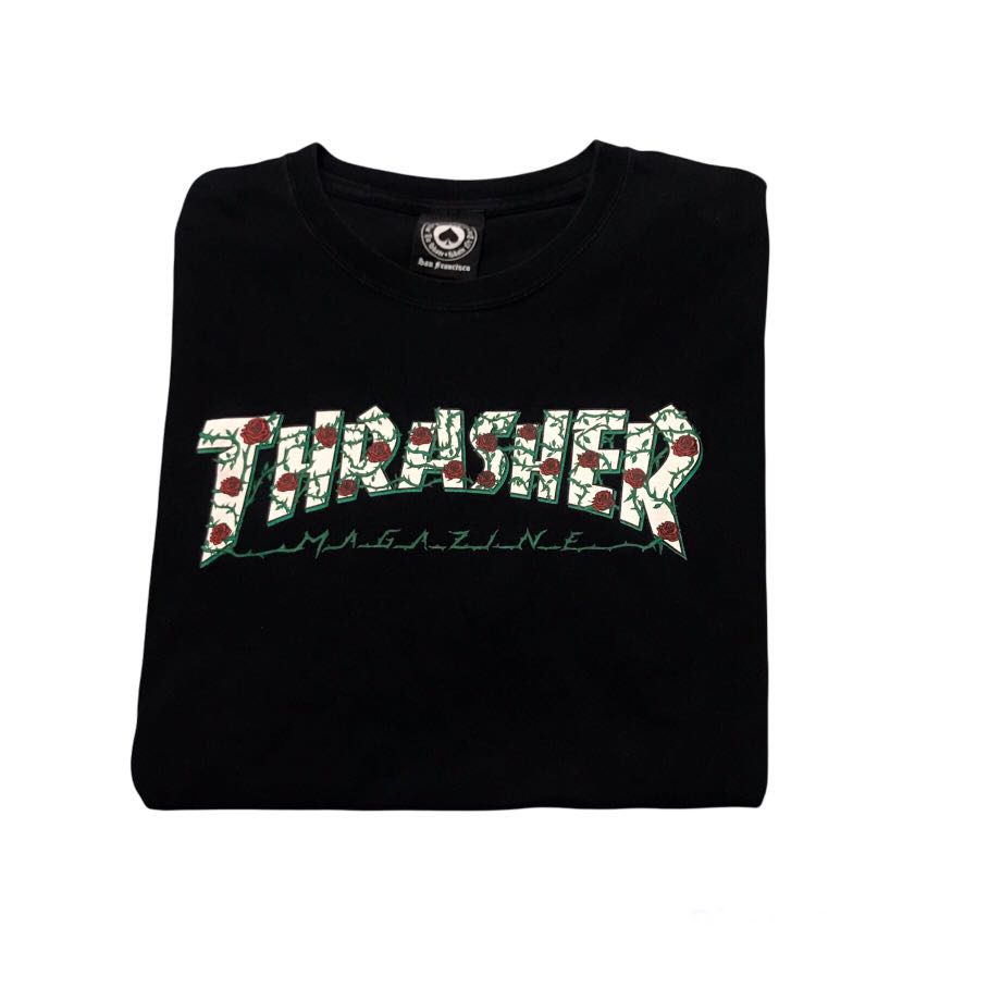 THRASHER ROSES TEE, Men's Fashion, Tops 
