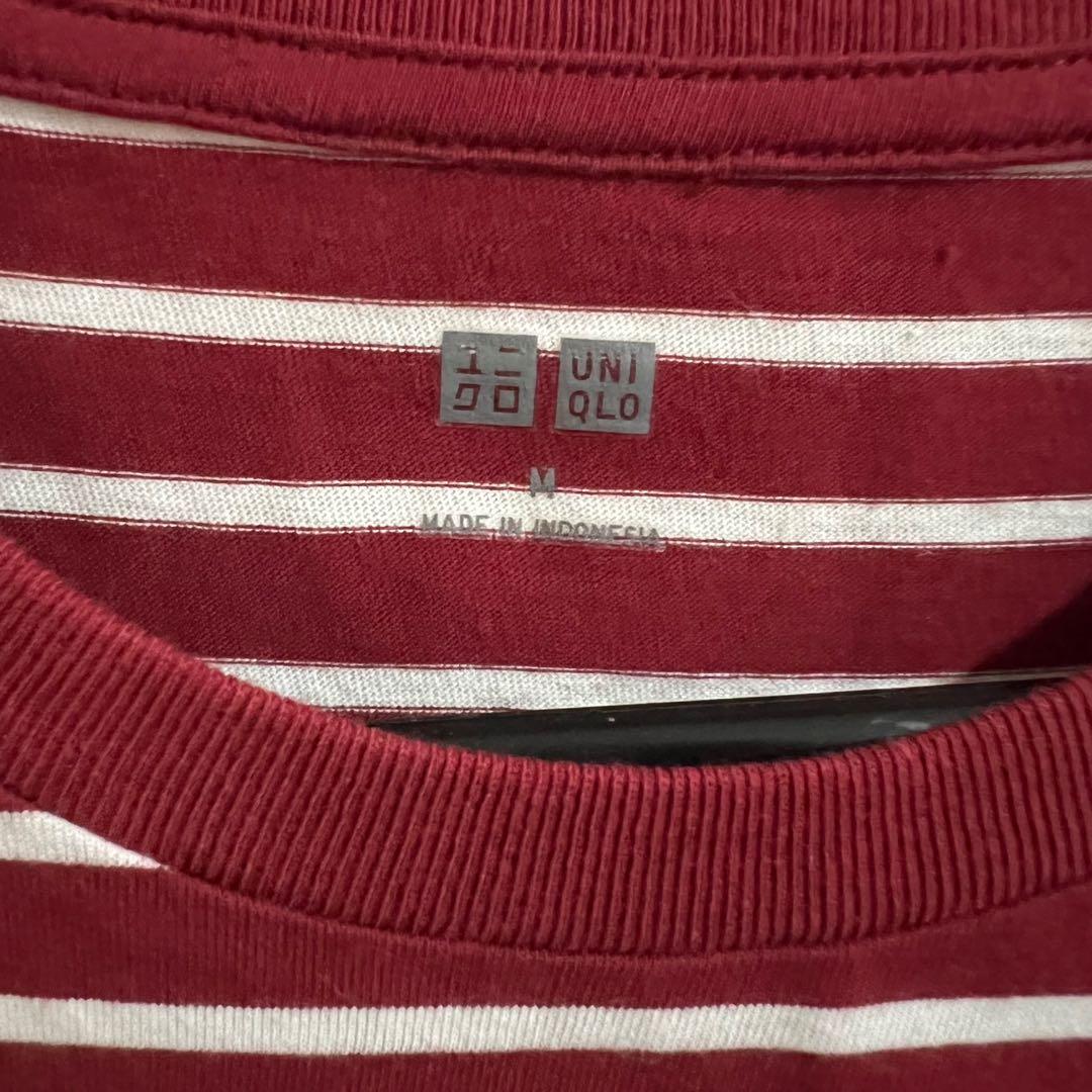 uniqlo red and white striped t shirt, Men's Fashion, Tops & Sets ...