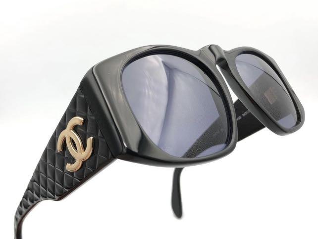 Chanel Sunglasses Black Plastic Joli Closet
