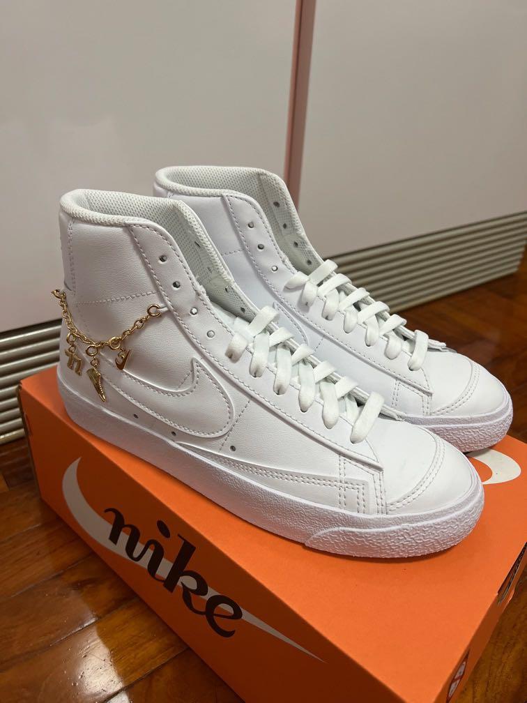 White nike blazer high tops best sale